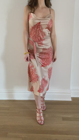 fire gange padle efterskrift Coral Print Slip Dress – KARMA for a cure